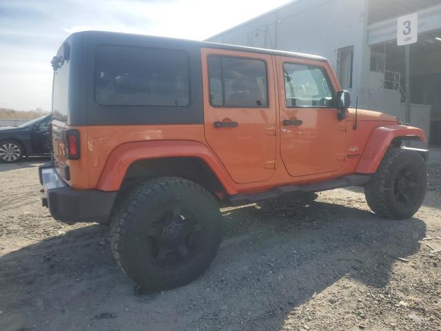 1C4HJWEG8FL636942 - 2015 JEEP WRANGLER U SAHARA ORANGE photo 3