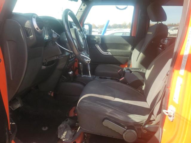 1C4HJWEG8FL636942 - 2015 JEEP WRANGLER U SAHARA ORANGE photo 7