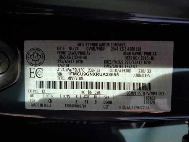 1FMCU9GNXRUA28655 - 2024 FORD ESCAPE ACTIVE 蓝色 照片 13