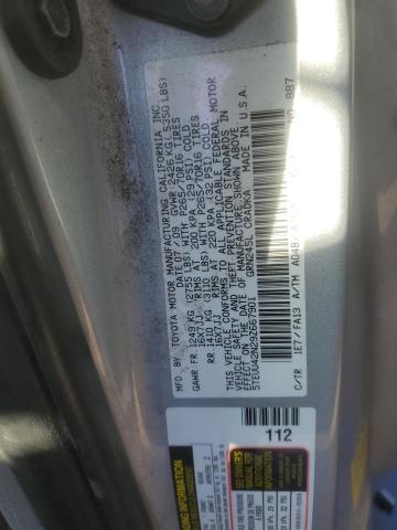 5TEUU42N29Z667901 - 2009 TOYOTA TACOMA ACCESS CAB SILVER photo 12