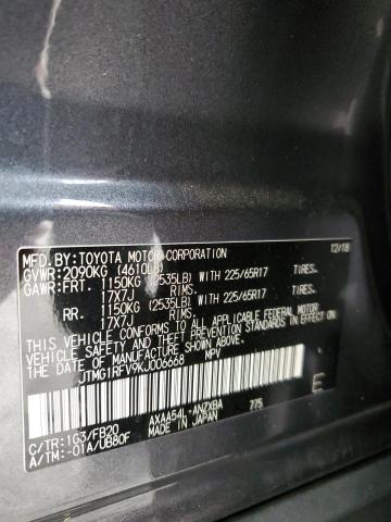 JTMG1RFV9KJ006668 - 2019 TOYOTA RAV4 LE გრაფიტი ფოტო 13