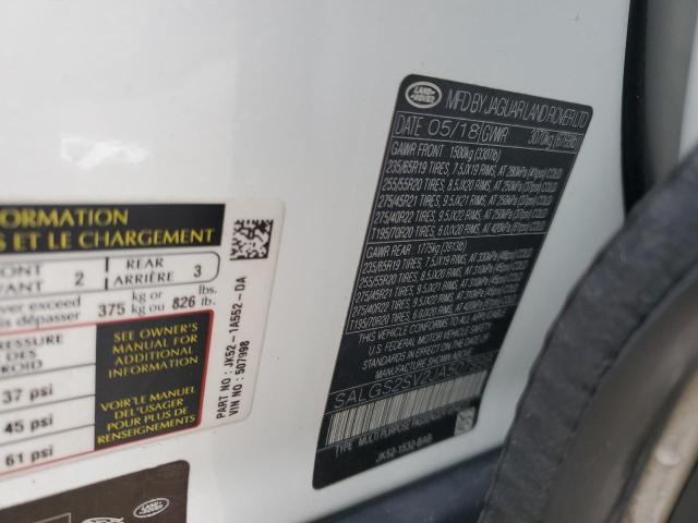 SALGS2SV2JA507998 - 2018 LAND ROVER RANGE ROVE HSE WHITE photo 13