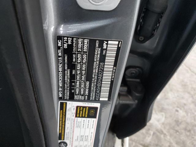 4JGDA5HB0HA827208 - 2017 MERCEDES-BENZ GLE 350 4MATIC GRAY photo 12