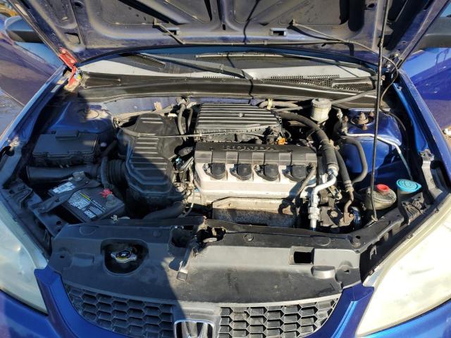 1HGEM22105L054580 - 2005 HONDA CIVIC DX VP BLUE photo 11