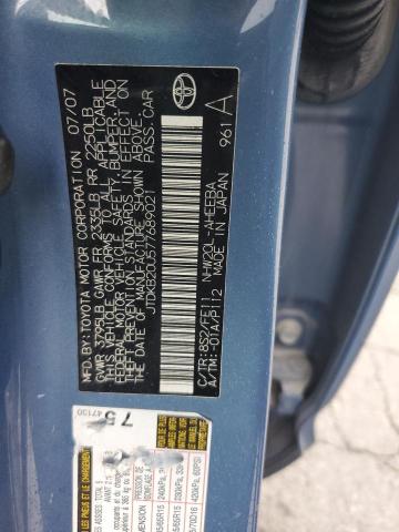 JTDKB20U577689021 - 2007 TOYOTA PRIUS 蓝色 照片 12