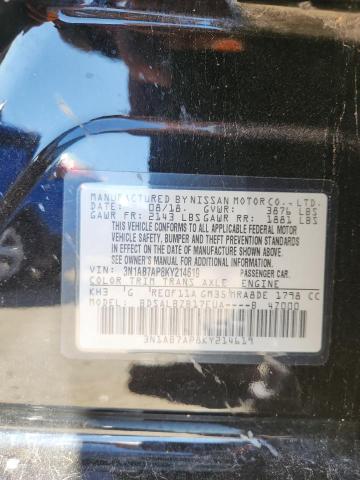 3N1AB7AP8KY214619 - 2019 NISSAN SENTRA S 黑色 照片 12