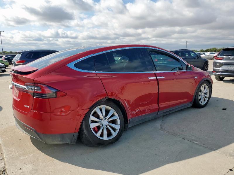 5YJXCBE40GF001352 - 2016 TESLA MODEL X RED photo 3
