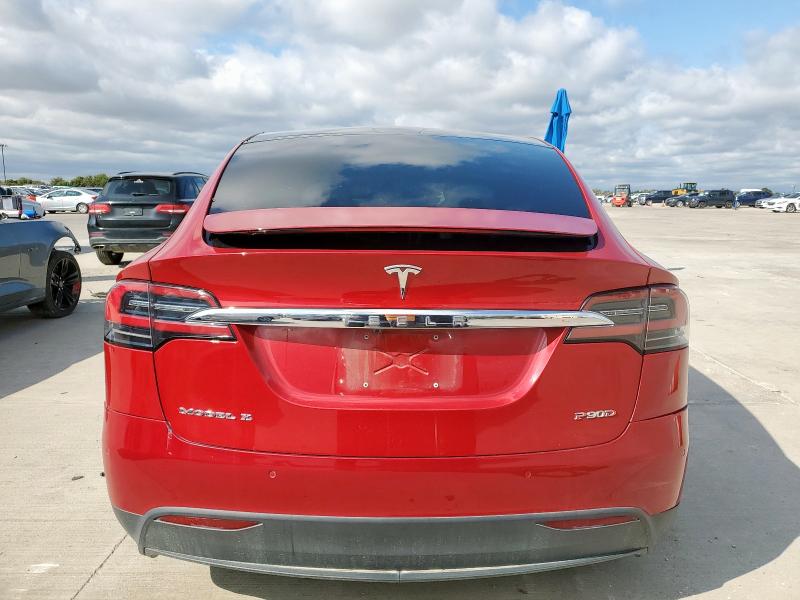 5YJXCBE40GF001352 - 2016 TESLA MODEL X RED photo 6