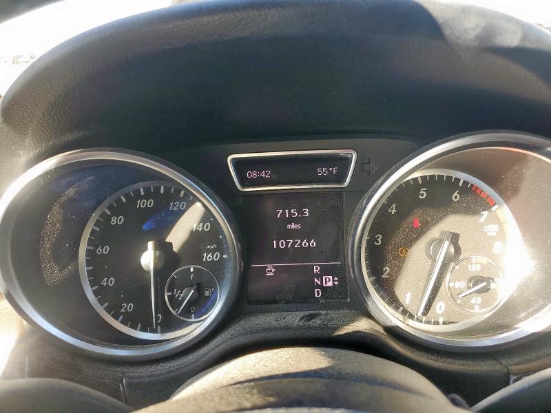 4JGDA5HB1CA046027 - 2012 MERCEDES-BENZ ML 350 4MATIC SILVER photo 9