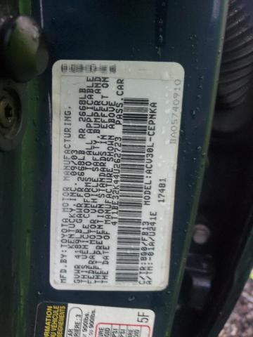 4T1BE32K44U262723 - 2004 TOYOTA CAMRY LE BLUE photo 12