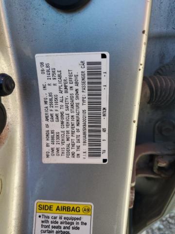 19UUA865X9A002105 - 2009 ACURA TL 银色 照片 12