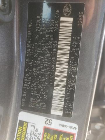 4T1G11AK7PU119969 - 2023 TOYOTA CAMRY SE NIGHT SHADE GRAY photo 12