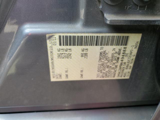 1N4AL2AP9BN494888 - 2011 NISSAN ALTIMA BASE BLUE photo 12