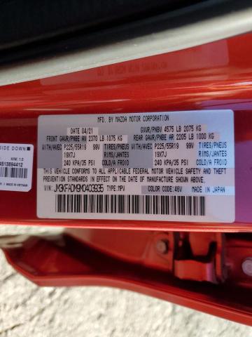 JM3KFADM9M0403935 - 2021 MAZDA CX-5 GRAND TOURING RED photo 13