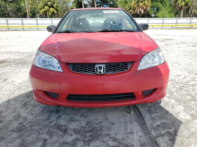 1HGEM221X4L048008 - 2004 HONDA CIVIC DX VP RED photo 5