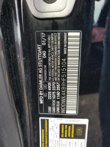 WDDWK4KB9HF515104 - 2017 MERCEDES-BENZ C 300 4MATIC BLACK photo 12