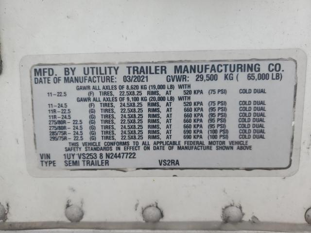 1UYVS2538N2447722 - 2022 UTILITY VS2RA 白色 照片 10
