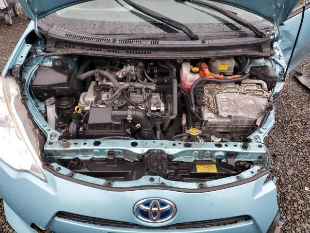 JTDKDTB3XC1023287 - 2012 TOYOTA PRIUS C TURQUOISE photo 11