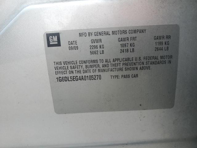 1G6DL5EG4A0105270 - 2010 CADILLAC CTS PERFORMANCE COLLECTION Серебристый фото 12