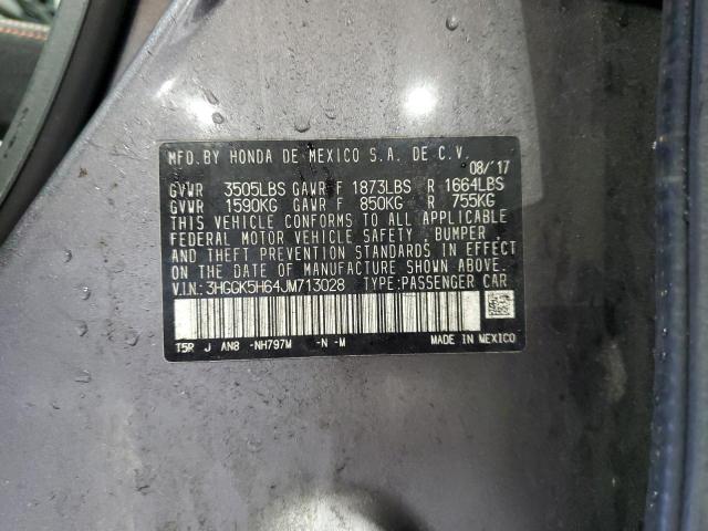 3HGGK5H64JM713028 - 2018 HONDA FIT SPORT 灰色 照片 12