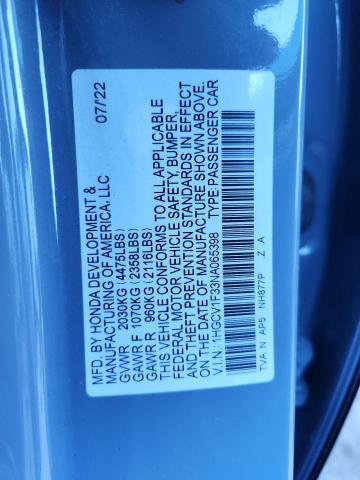 1HGCV1F33NA065398 - 2022 HONDA ACCORD SPORT 灰色 照片 13