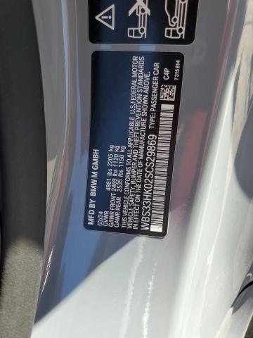 WBS33HK02SCS29869 - 2025 BMW M4 COMPETITION GRAY photo 12