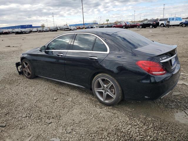 55SWF4KB8JU274451 - 2018 MERCEDES-BENZ C 300 4MATIC BLACK photo 2