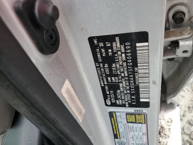 5XXGN4A75FG406690 - 2015 KIA OPTIMA EX SILVER photo 12