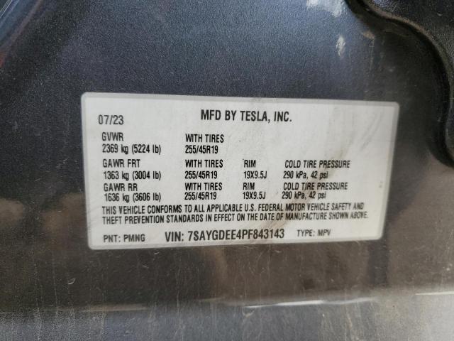 7SAYGDEE4PF843143 - 2023 TESLA MODEL Y 灰色 照片 14