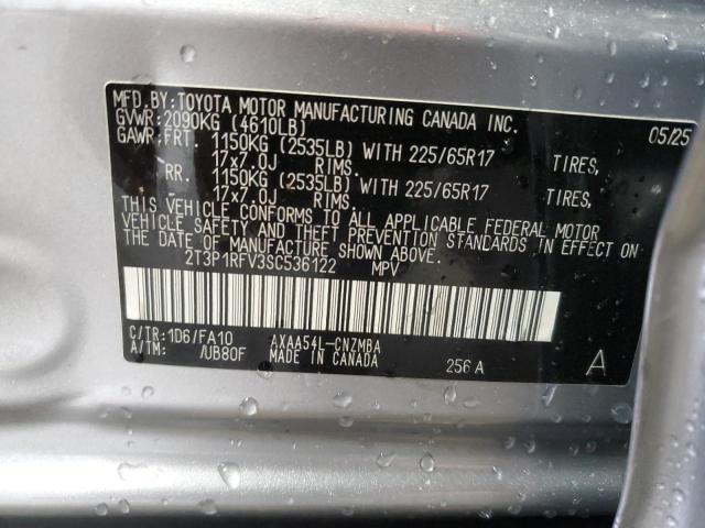 2T3P1RFV3SC536122 - 2025 TOYOTA RAV4 XLE SILVER photo 14