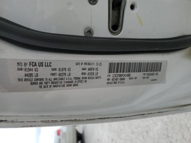 1C3CDFBB0FD414985 - 2015 DODGE DART SXT WHITE photo 12