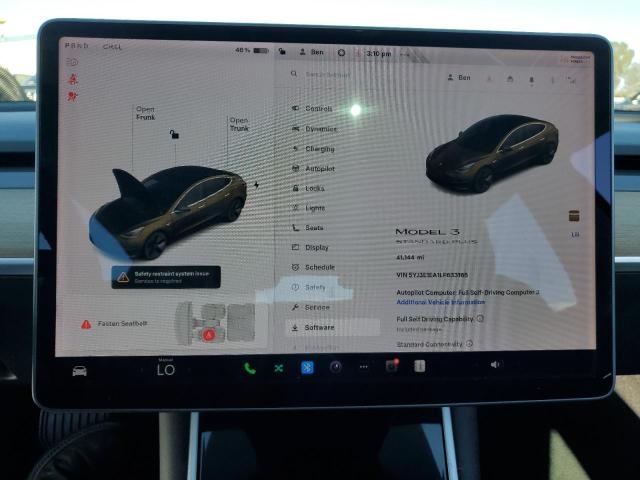 5YJ3E1EA1LF633165 - 2020 TESLA MODEL 3 თეთრი ფოტო 9