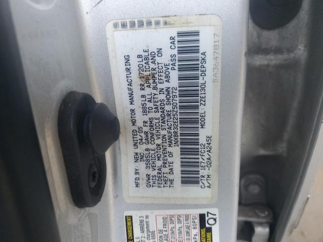 1NXBR32E25Z507972 - 2005 TOYOTA COROLLA CE SILVER photo 12