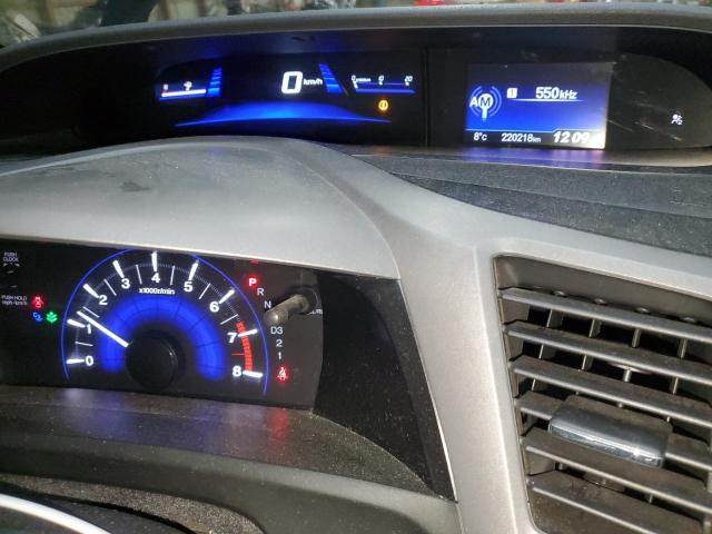 2HGFG3B59CH004372 - 2012 HONDA CIVIC LX BLACK photo 9