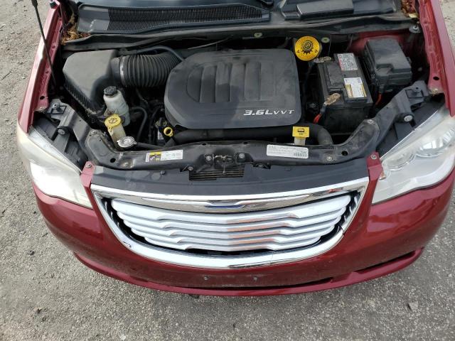 2C4RC1BG4GR253630 - 2016 CHRYSLER TOWN & COU TOURING ბურგუნდია ფოტო 12