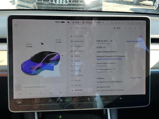 5YJ3E1EA5JF161677 - 2018 TESLA MODEL 3 Ağ foto 9