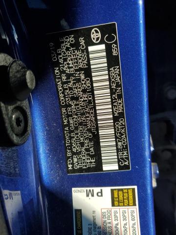 JTDS4RCE1LJ011080 - 2020 TOYOTA COROLLA SE BLUE photo 13