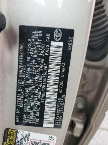 4T1BE32K45U560965 - 2005 TOYOTA CAMRY LE CREAM photo 12