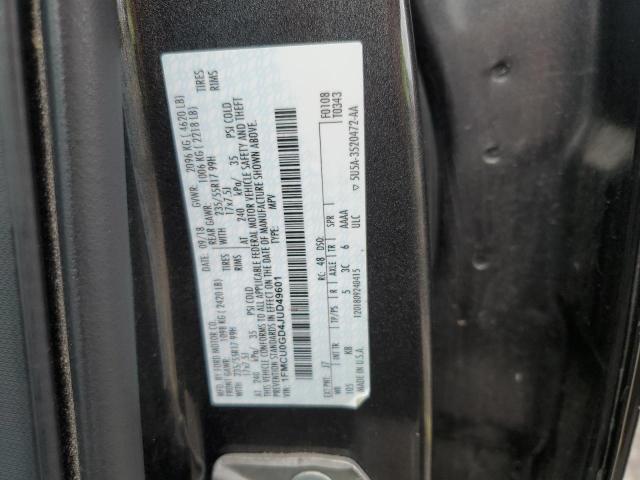 1FMCU0GD4JUD49601 - 2018 FORD ESCAPE SE Gri fotoğraf 13