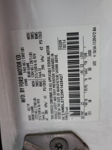 NM0LS7E29K1428427 - 2019 FORD TRANSIT CO XL Weiß Foto 12