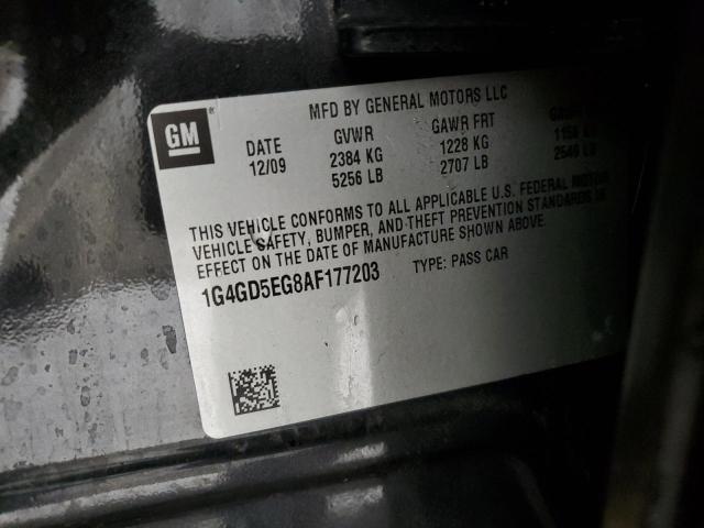 1G4GD5EG8AF177203 - 2010 BUICK LACROSSE CXL BLACK photo 13