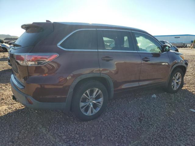 5TDJKRFH8ES004639 - 2014 TOYOTA HIGHLANDER XLE MAROON photo 3