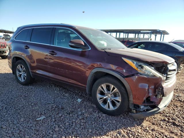 5TDJKRFH8ES004639 - 2014 TOYOTA HIGHLANDER XLE MAROON photo 4