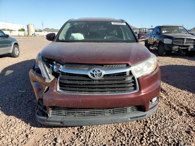 5TDJKRFH8ES004639 - 2014 TOYOTA HIGHLANDER XLE MAROON photo 5