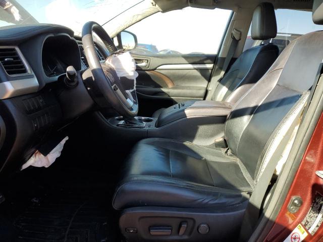 5TDJKRFH8ES004639 - 2014 TOYOTA HIGHLANDER XLE MAROON photo 7