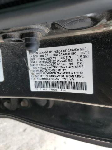2HKRM4H77FH624782 - 2015 HONDA CR-V EXL BLACK photo 13