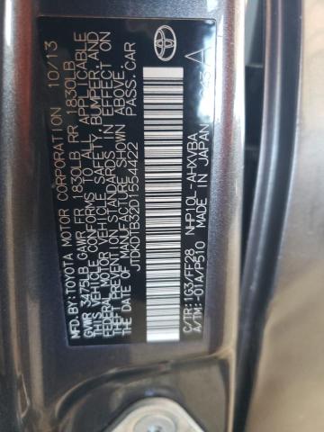 JTDKDTB32D1554422 - 2013 TOYOTA PRIUS C CHARCOAL photo 13