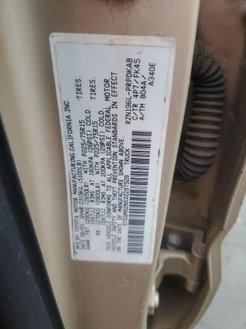 5TEGM92N53Z297528 - 2003 TOYOTA TACOMA DOUBLE CAB PRERUNNER GOLD photo 12