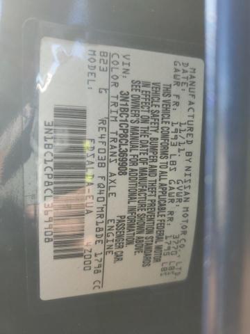 3N1BC1CP8CL369908 - 2012 NISSAN VERSA S BLUE photo 12