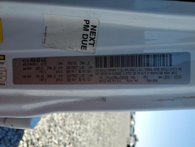 1C4HJXDN6LW230528 - 2020 JEEP WRANGLER U SPORT თეთრი ფოტო 12